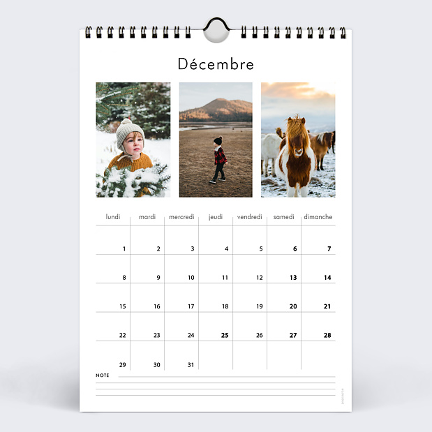 Calendriers Photos Cadre Art Déco Décembre