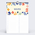 Calendrier photo Anniversaire Perpétuel Mars