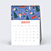 Calendrier famille Bureau Saisonnier