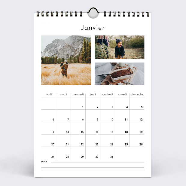 Calendriers Photos Cadre Art Déco Janvier