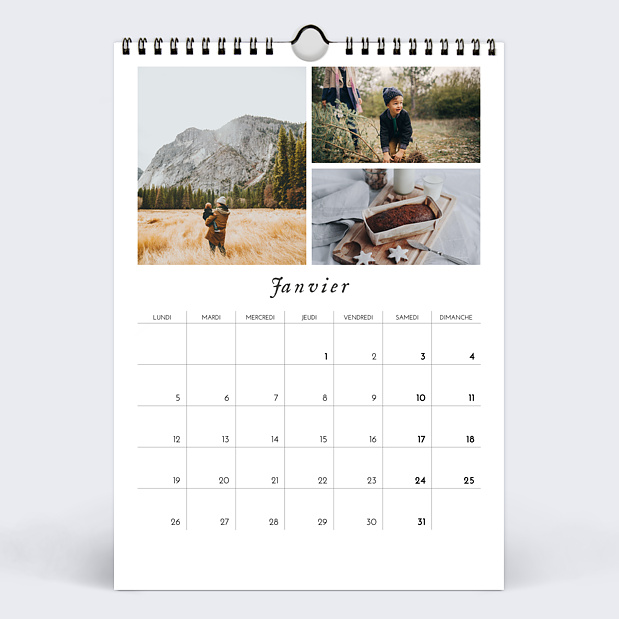 Calendriers Photos Cadre Branches Janvier