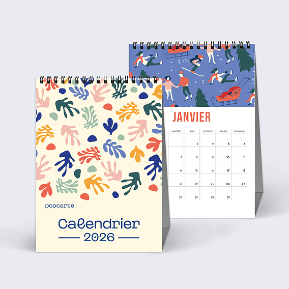 Calendrier famille Bureau Saisonnier