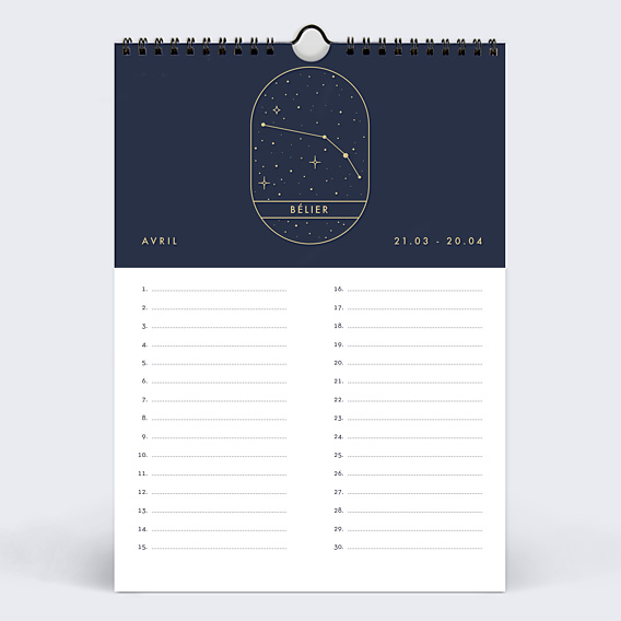 Calendrier famille Astrologie Perpétuel
