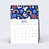 Calendrier famille Bureau Saisonnier