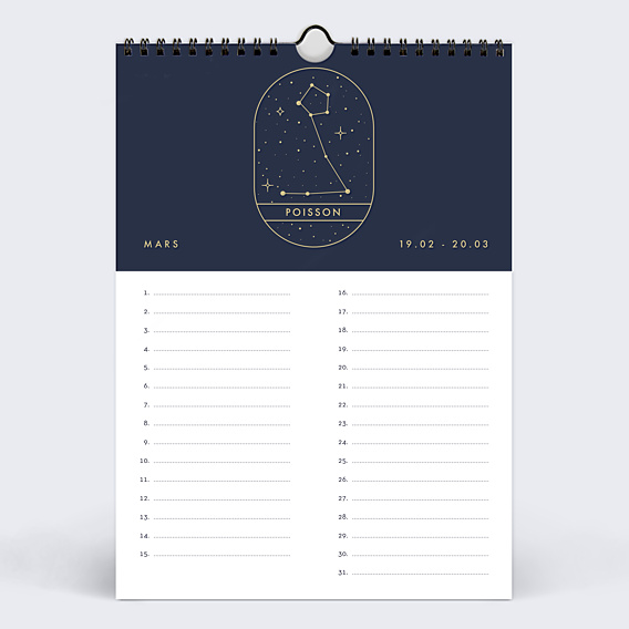 Calendrier famille Astrologie Perpétuel