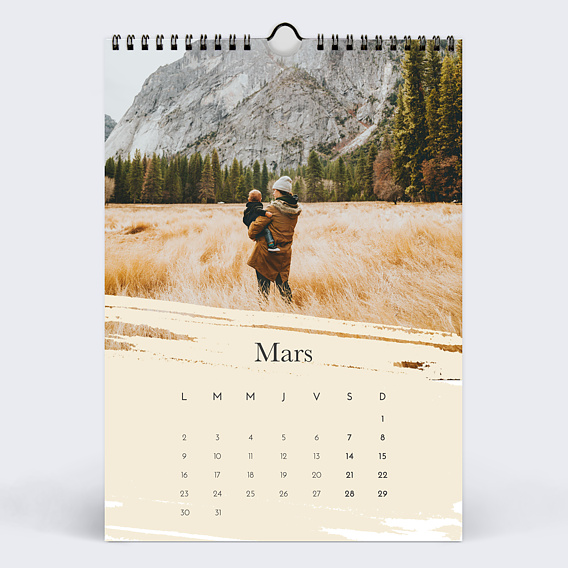 Calendrier famille Essence d'hiver Mars