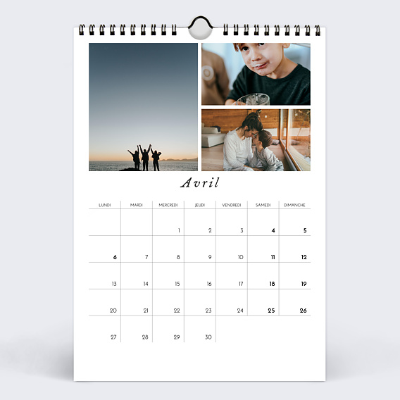 Calendrier famille Cadre Branches Avril