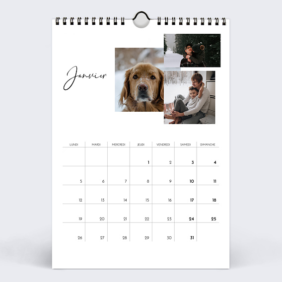 Calendrier famille Pêle-Mêle Janvier