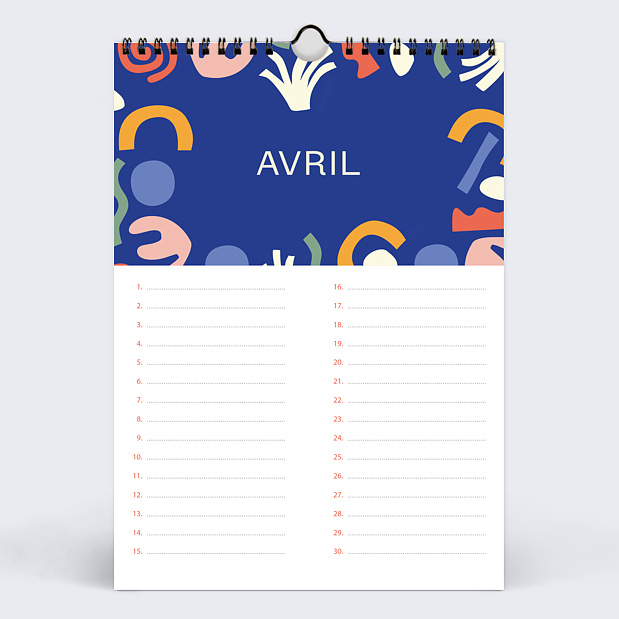 Calendriers Anniversaire Perpétuel Avril
