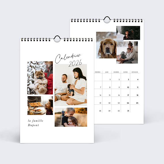 Calendrier famille Pêle-Mêle Recto