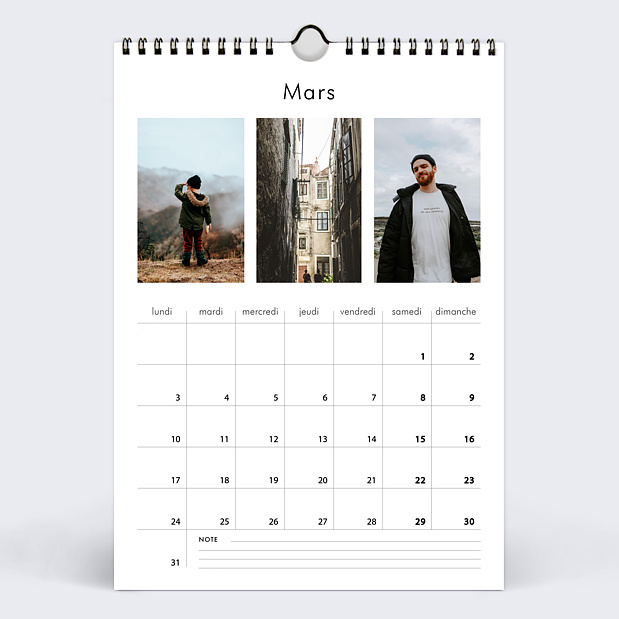 Calendriers Photos Cadre Art Déco Mars
