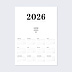Calendriers Professionnels Poster minimaliste année