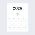 Calendriers Professionnels Poster minimaliste année