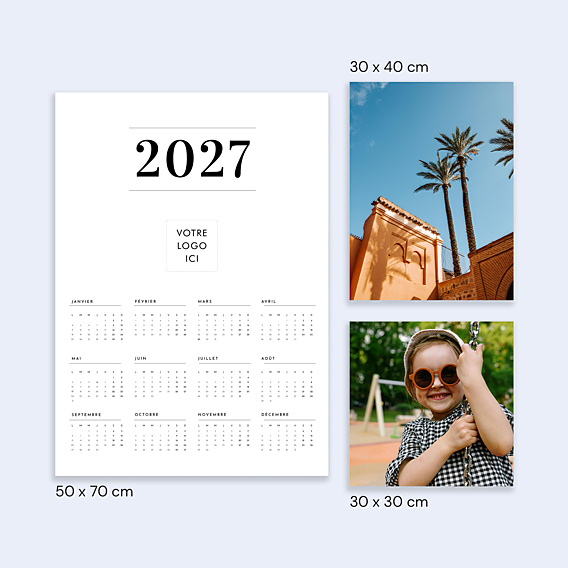 Calendriers Professionnels Poster minimaliste année