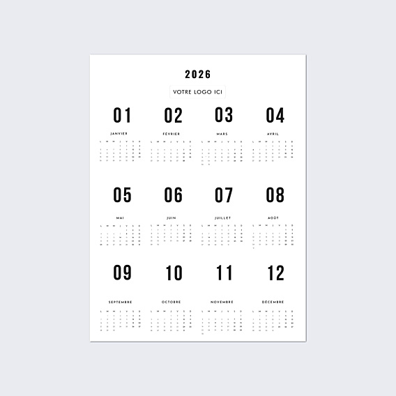 Calendriers Professionnels Poster grands mois