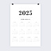 Calendrier professionnel Poster minimaliste année
