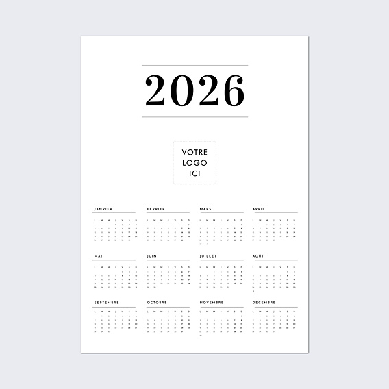 Calendriers Professionnels Poster minimaliste année