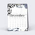 Calendrier professionnel Tâches Aquarelle Décembre