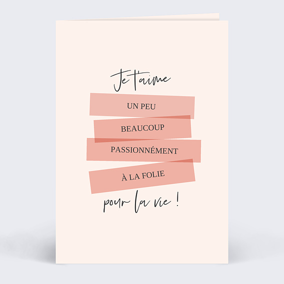 Carte d'amour À la Folie