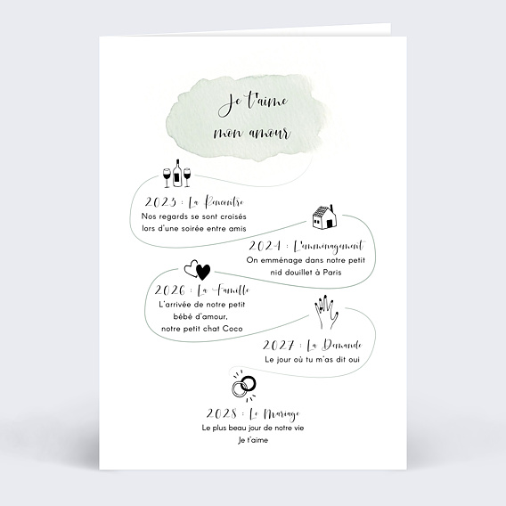 Carte d'amour Collection Tempo