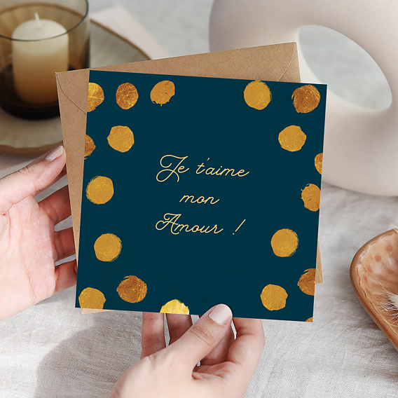 Carte d'Amour Graphique Chic