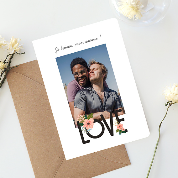 Carte d'amour Jolies Lettres