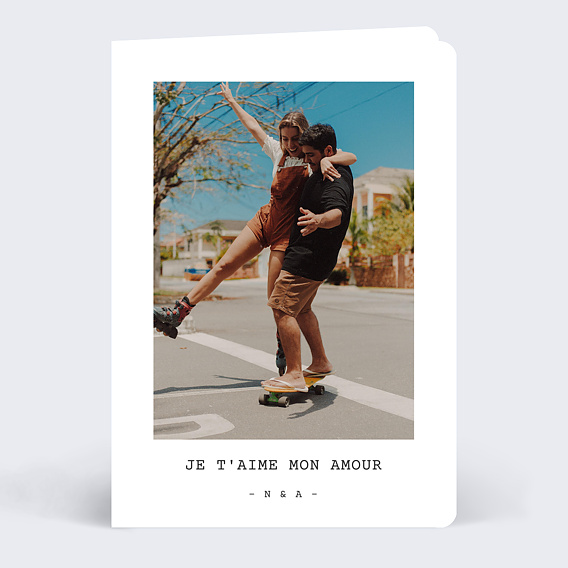 Carte d'amour Polaroïd Simple