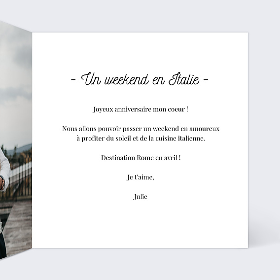 Carte d'Amour Tirets Bon pour
