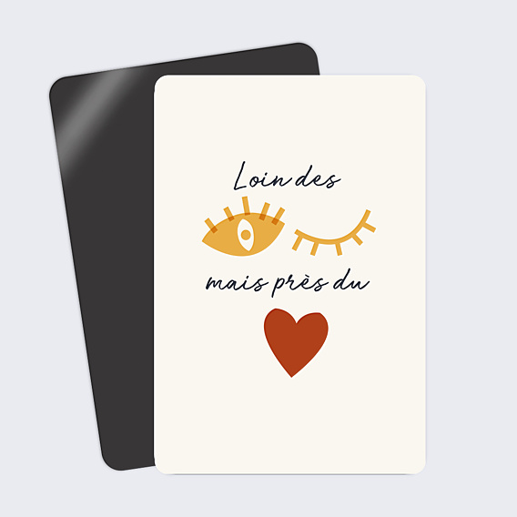 Carte d'Amour Loin des Yeux