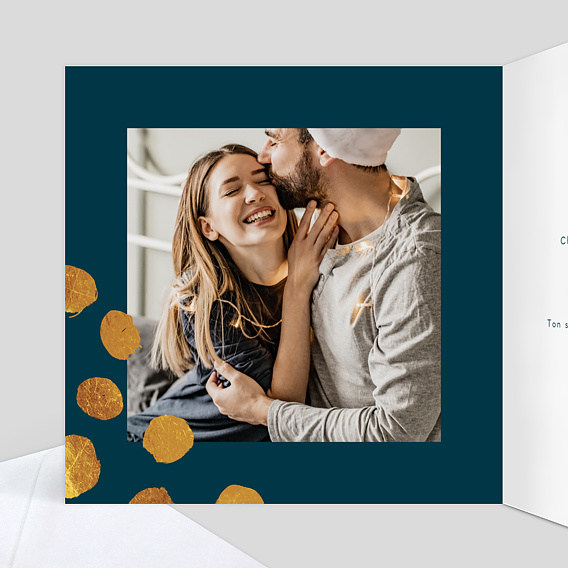 Carte d'amour Graphique Chic Intérieur Gauche