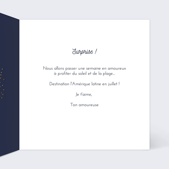 Carte d'Amour Bulles Ocre