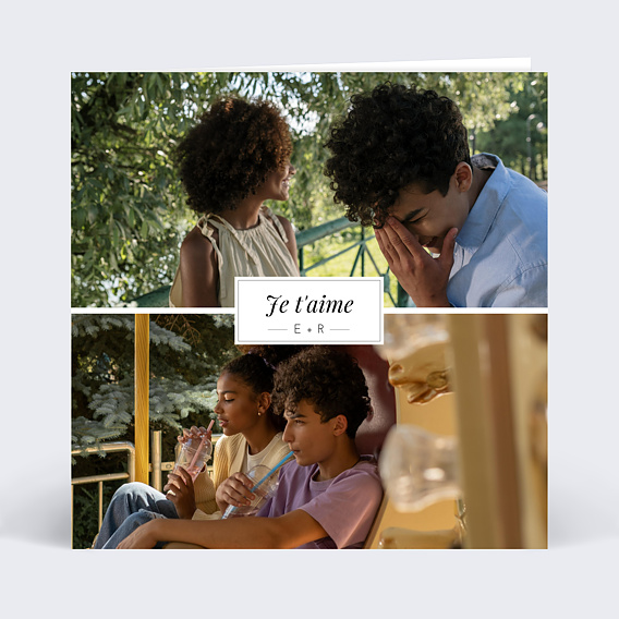 Carte d'amour Étiquette Recto