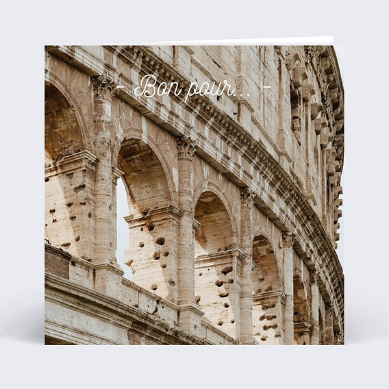 Carte d'amour Tirets Bon pour Recto