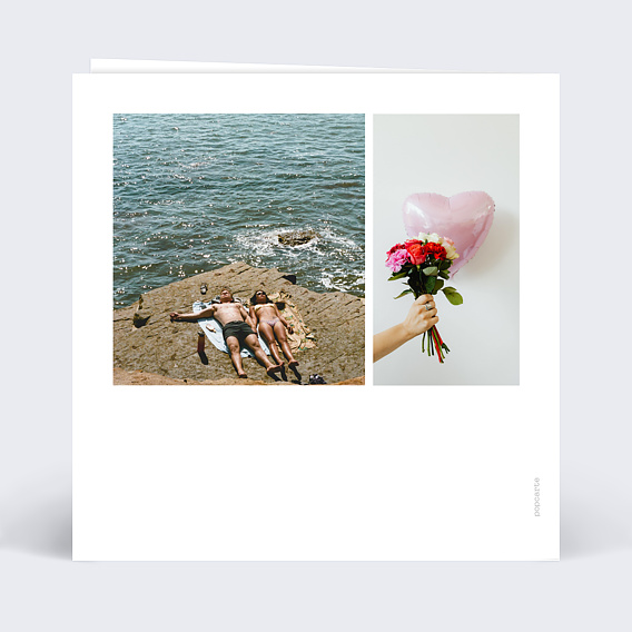 Carte d'amour Charme Classique Verso