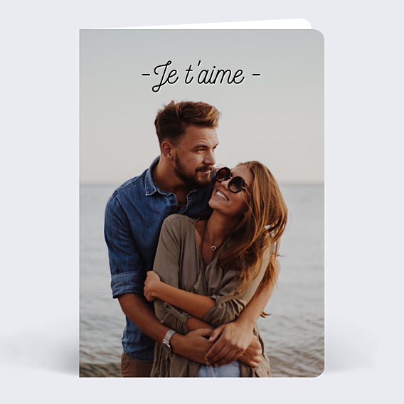Carte d'Amour Tirets Noirs