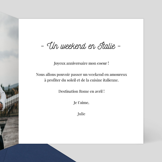 Carte d'amour Tirets Bon pour  Intérieur Droit