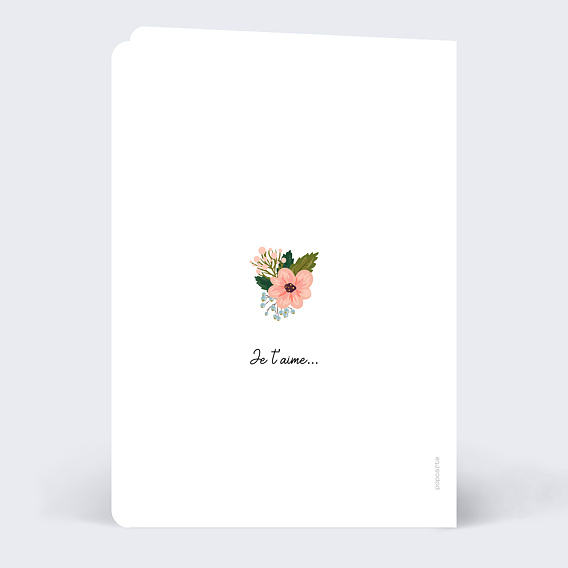 Carte d'amour Jolies Lettres Verso