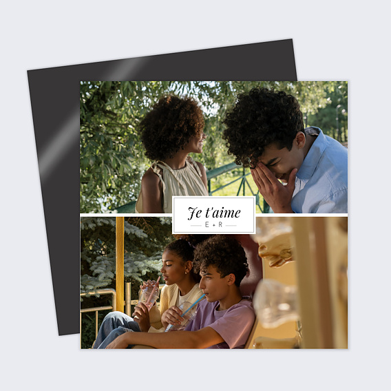 Carte d'amour Étiquette