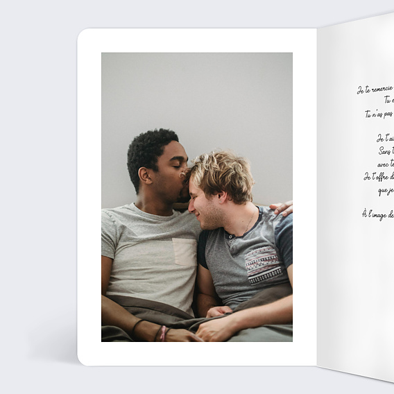 Carte d'amour Jolies Lettres Intérieur Gauche