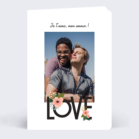 Carte d'amour Jolies Lettres