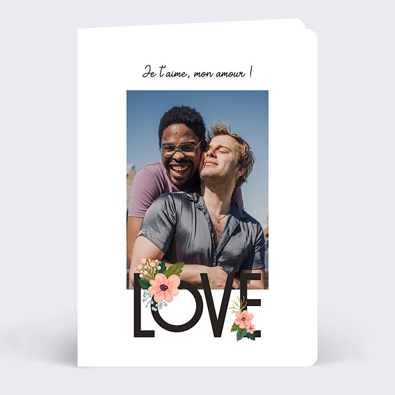 Carte d'amour Jolies Lettres Recto