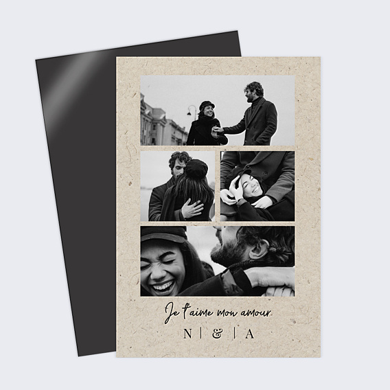 Carte d'Amour Esprit Chiné 4 Photos