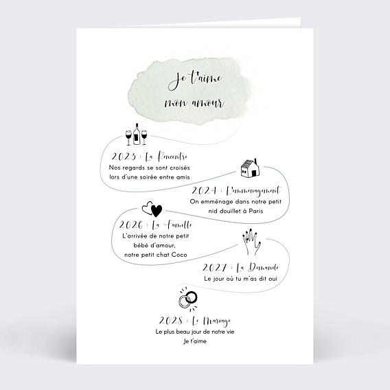 Carte d'amour Collection Tempo
