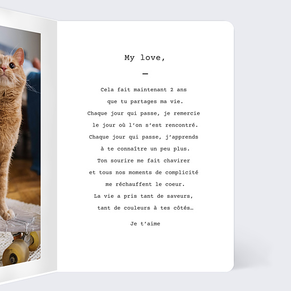 Carte d'Amour Polaroïd Simple