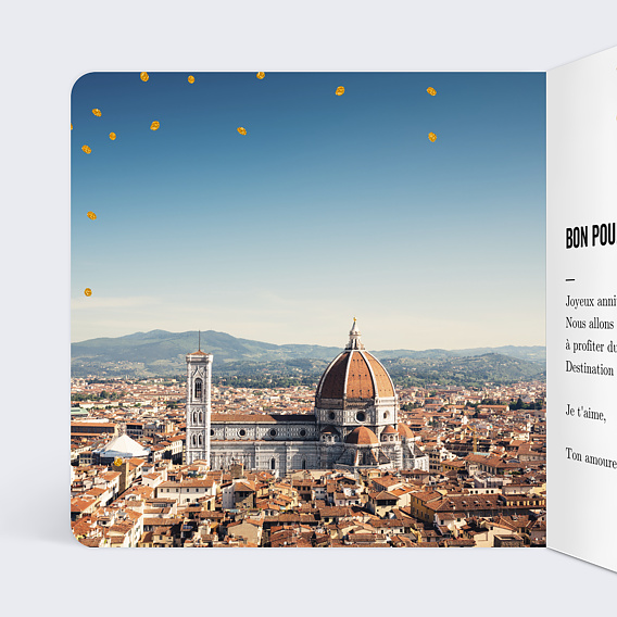 Carte d'amour Poussière d'Etoiles - Bon Pour Intérieur Gauche