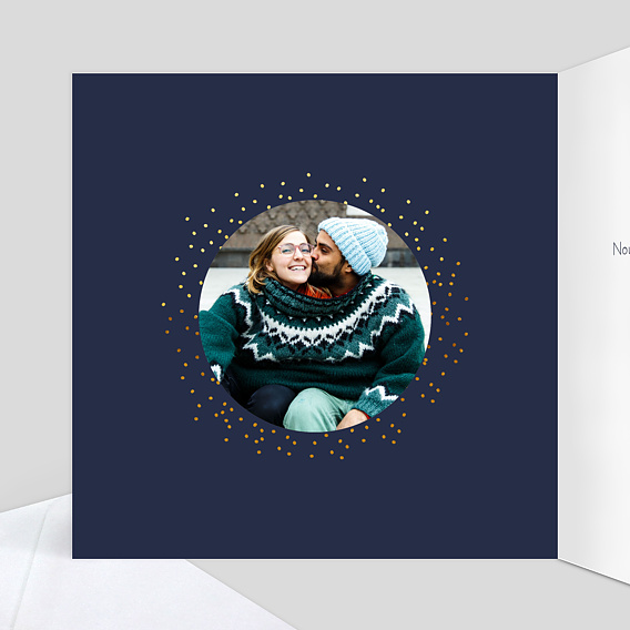 Carte d'amour Bulles Ocre Intérieur Gauche