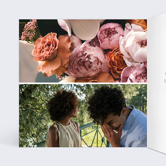 Carte d'amour Étiquette Intérieur Gauche