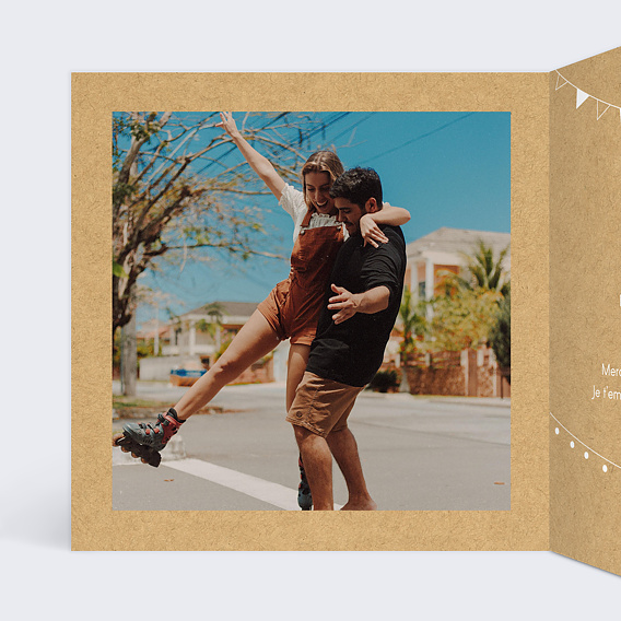 Carte d'amour Bucolique Simple Intérieur Gauche