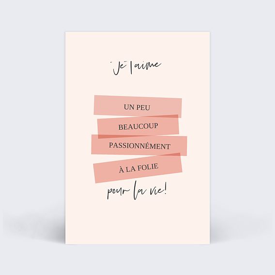 Carte d'amour À la Folie
