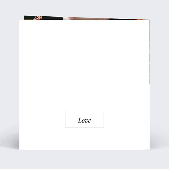 Carte d'amour Étiquette Verso